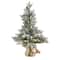 2.5ft. Unlit Flocked Artificial Christmas Tree with Pinecones